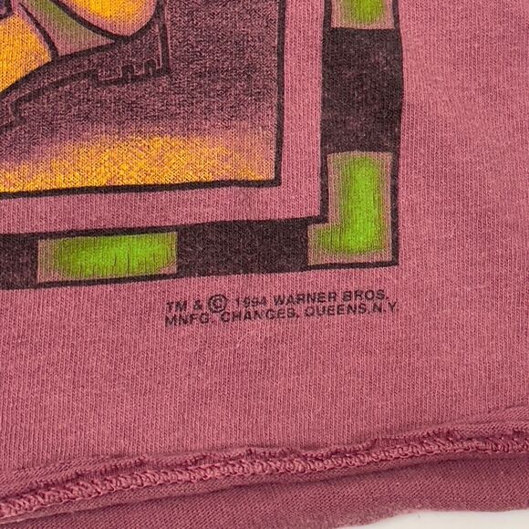 Vintage Looney Tunes 1994 ACME RUGGED Single Stitch Shirt Size Large 100% Cotton - Picture 4 of 10